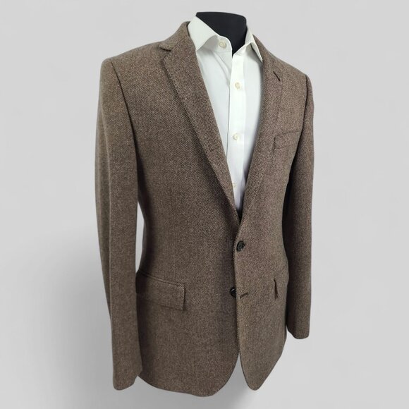 J. Crew Men's Ludlow Herringbone Sport Coat Blazer 40R - Picture 2 of 14